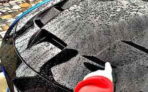 Spilled Windshield Washer Fluid in Hood