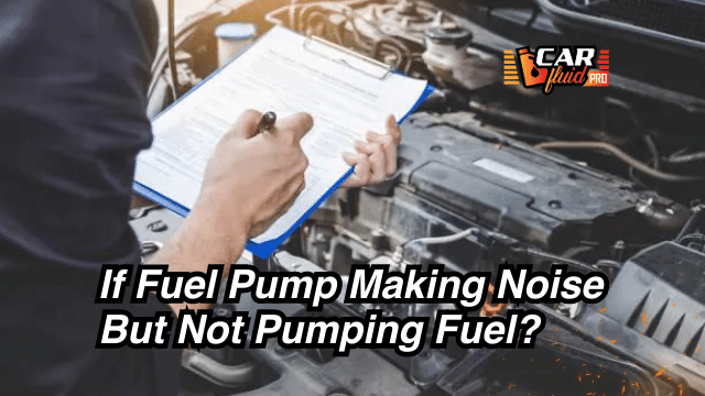 If Fuel Pump Making Noise But Not Pumping Fuel?